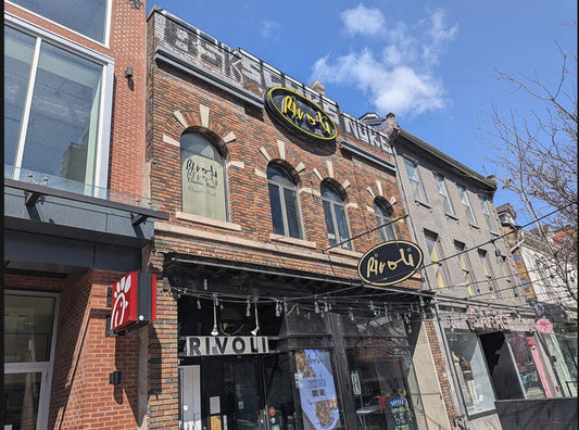 Exterior of the Rivoli on Queen Street West in Toronto