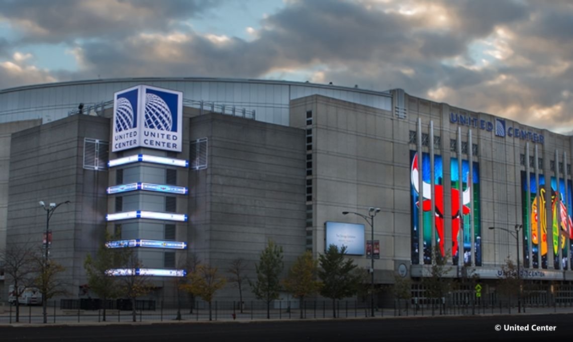 United Center concert venue in Chicago, Illinois