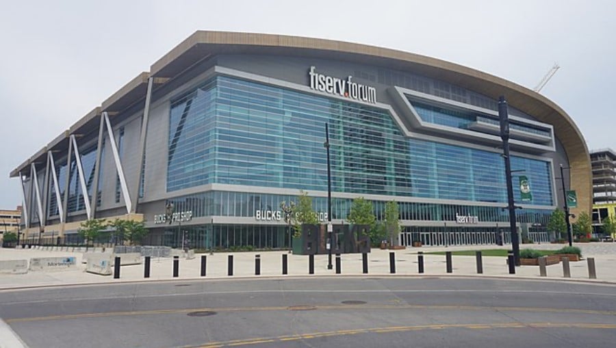 Fiserv Forum concert venue in Milwaukee, Wisconsin