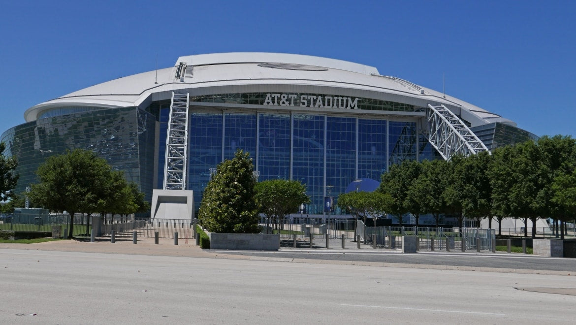 AT&T Stadium concert venue in Arlington, Texas