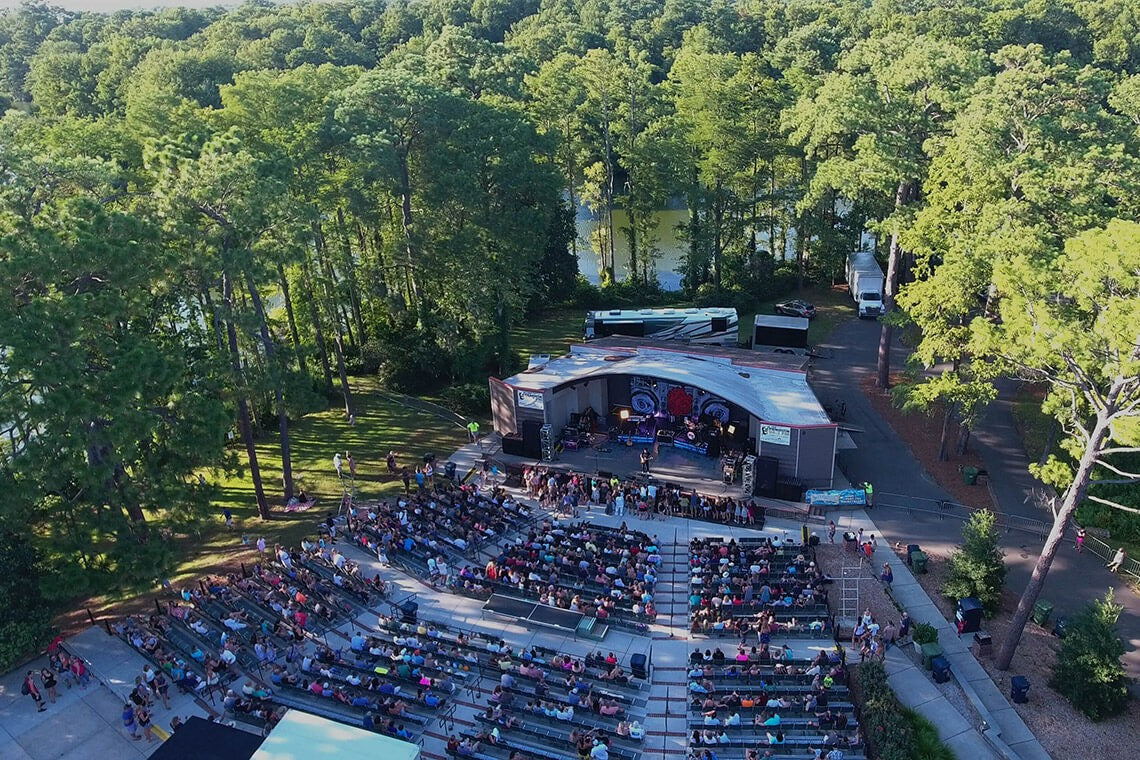 Greenfield Lake Amphitheater live music venue in Wilmington, North Carolina