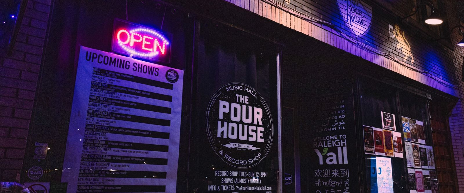 The Pour House Music Hall live music venue in Raleigh, North Carolina
