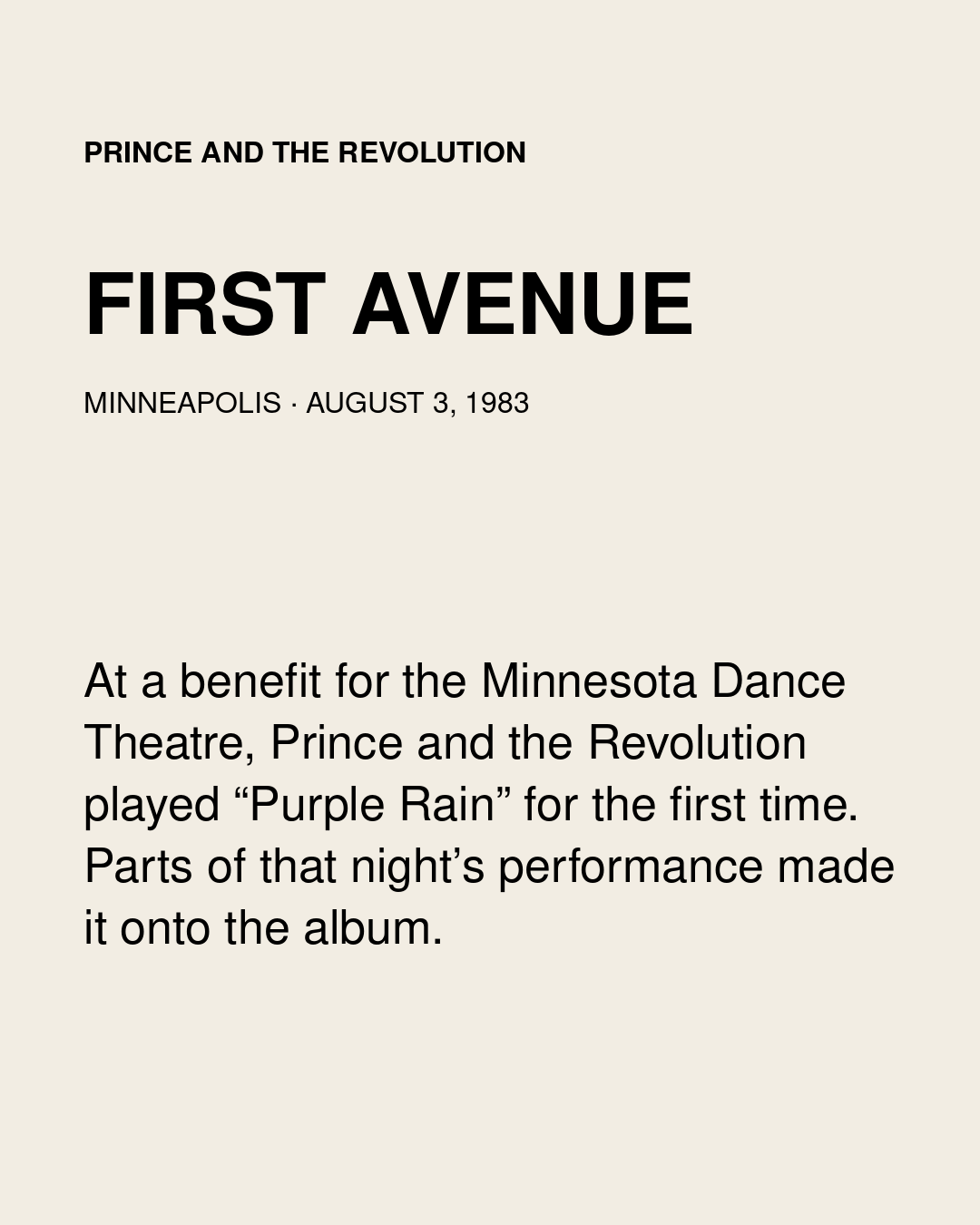 First Avenue 1983 Tee