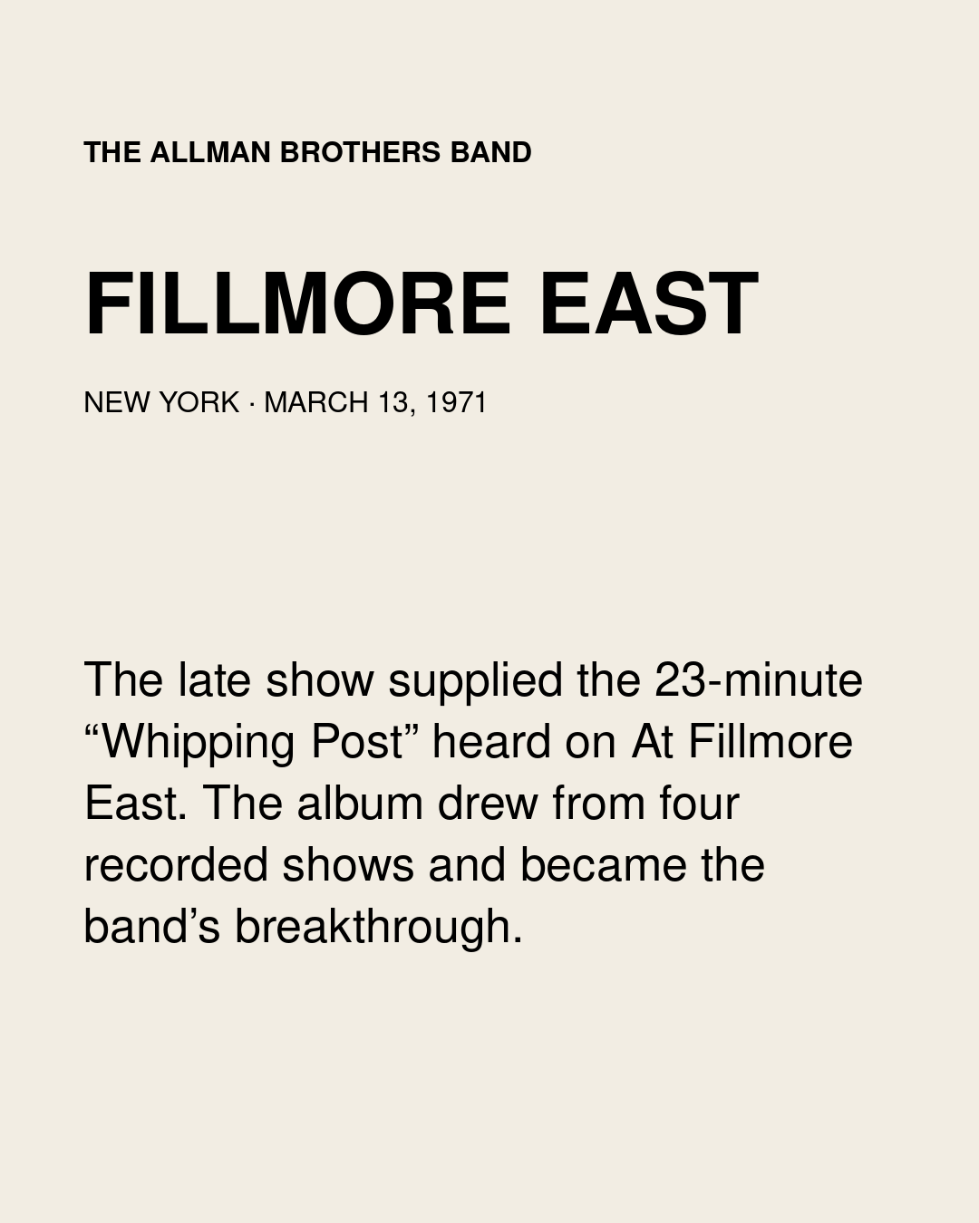 Fillmore East 1971 Tee