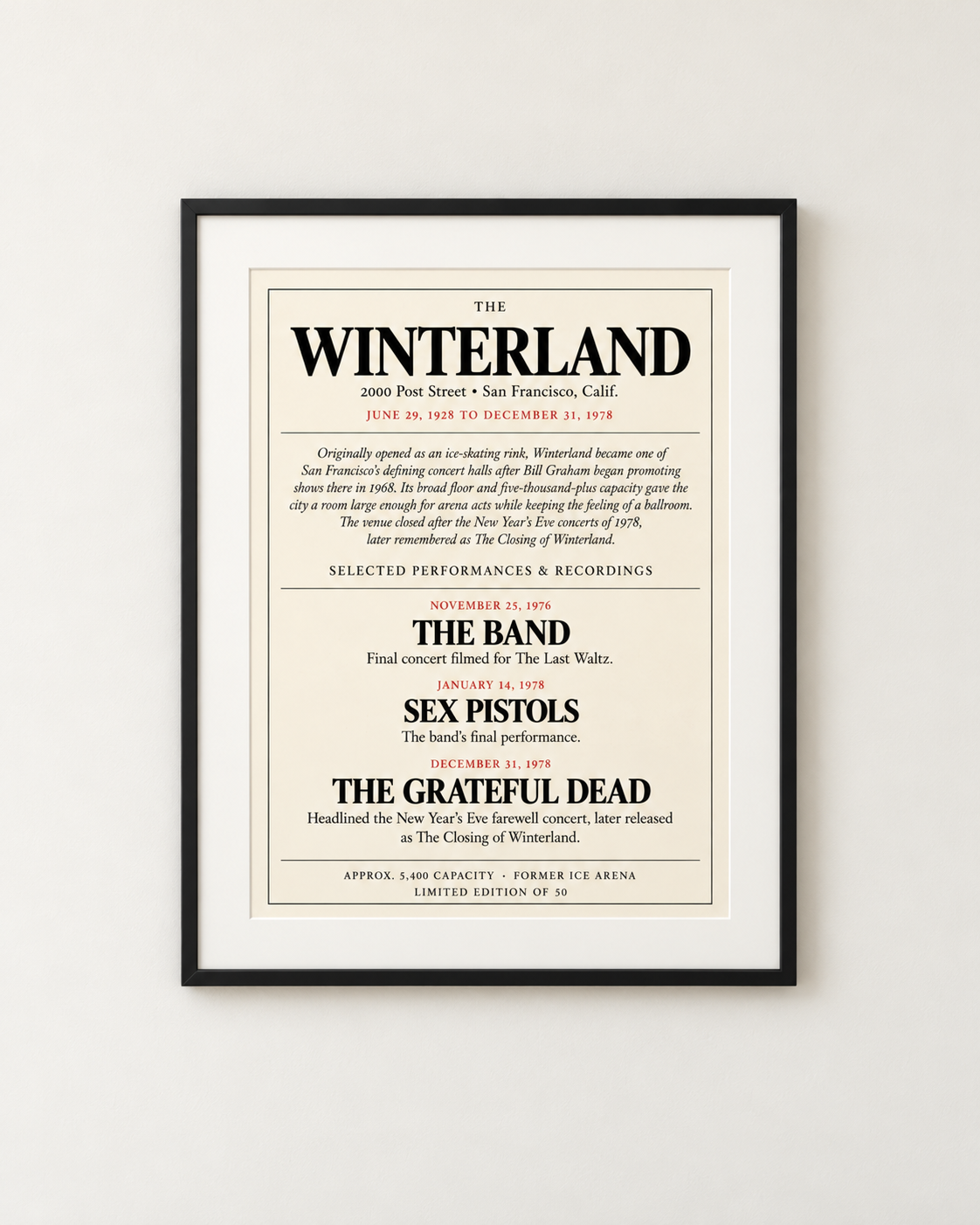 Winterland Ballroom Archive Edition