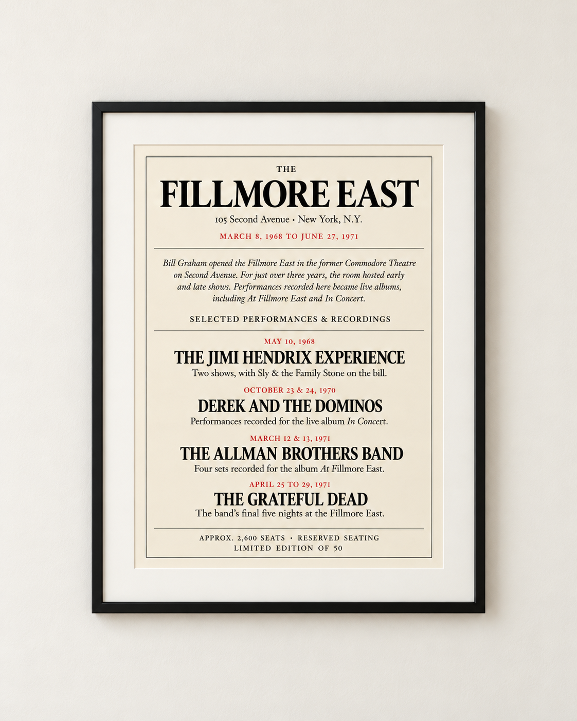 Fillmore East Archive Edition