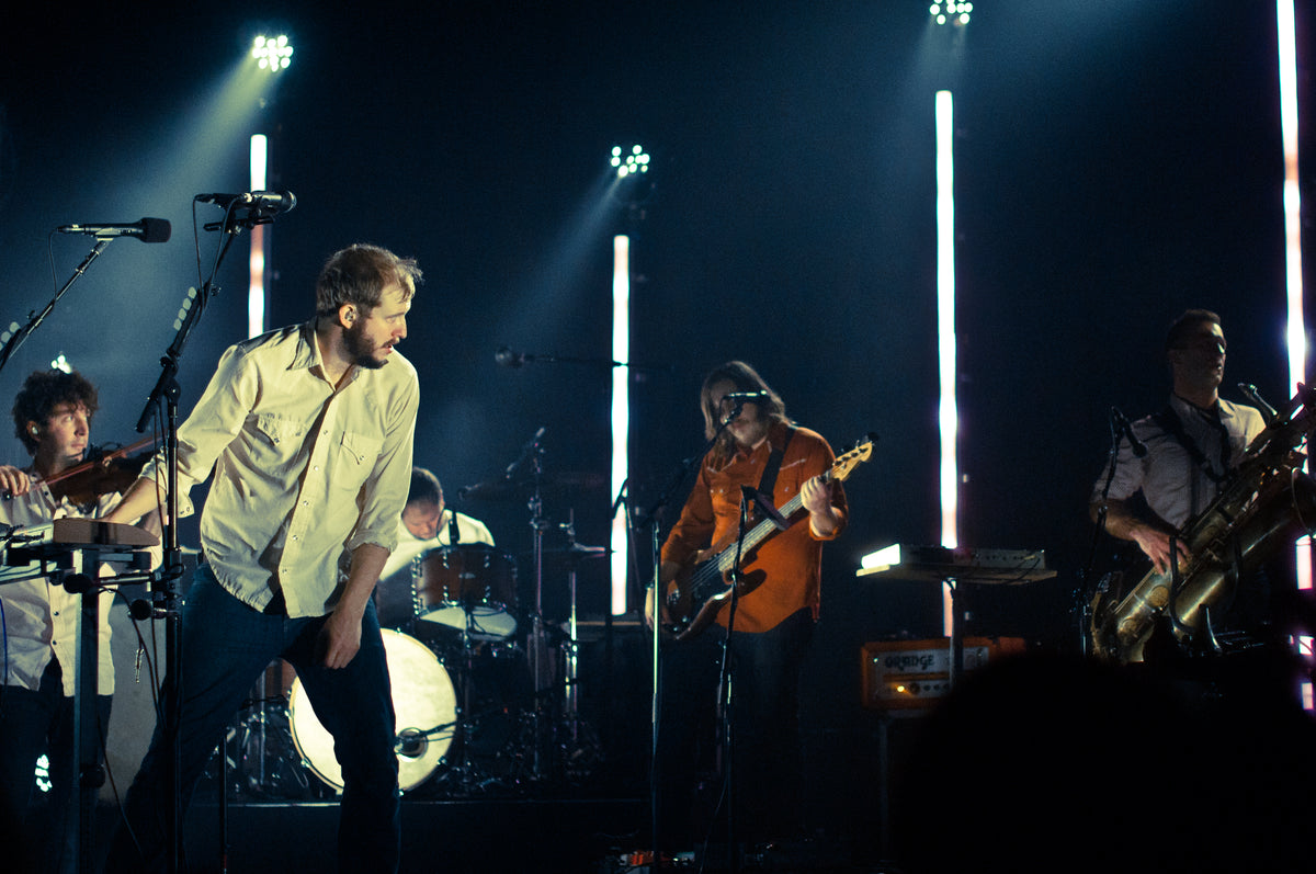 Bon Iver performing in Stockholm