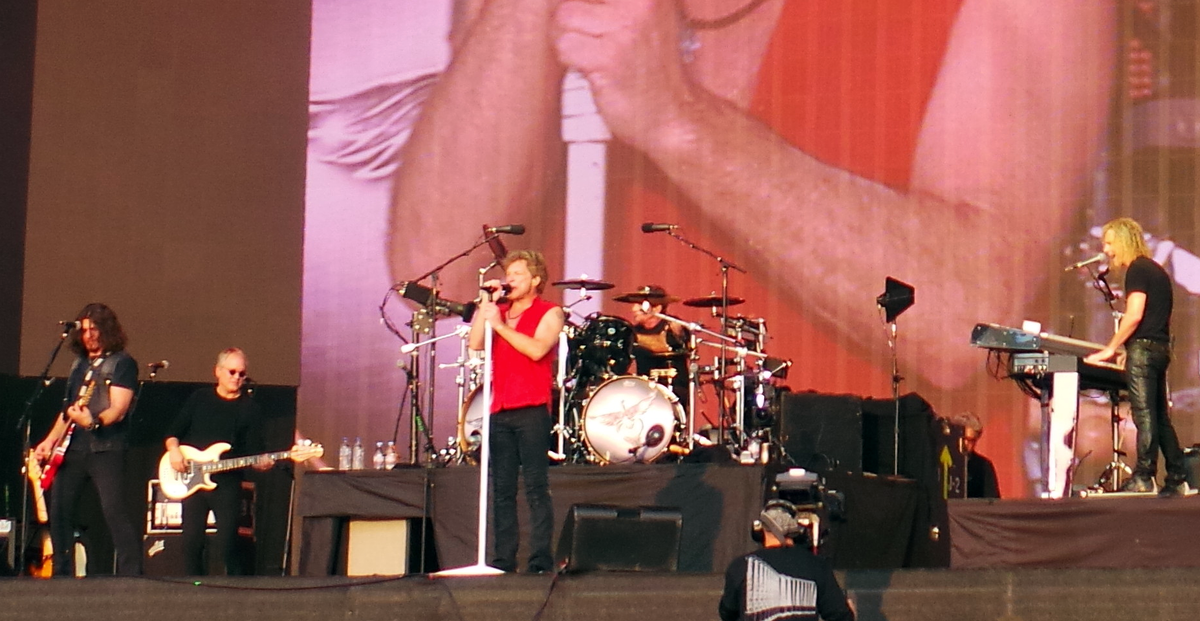 Bon Jovi performing in Hyde Park