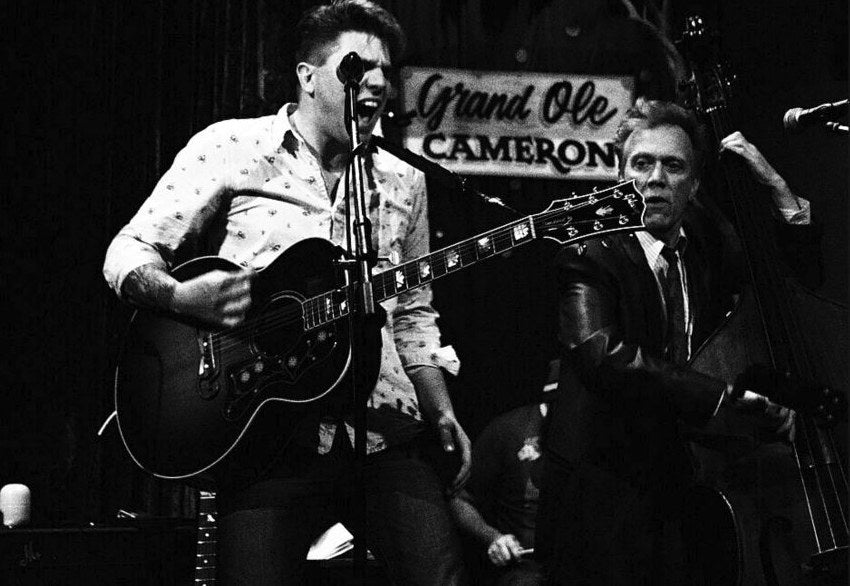 Jesse Adamson performing inside The Cameron House in Toronto