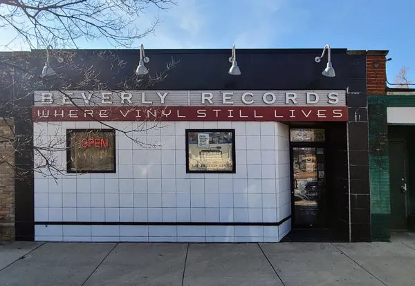 Beverly Records storefront at 11612 S Western Ave in Chicago.