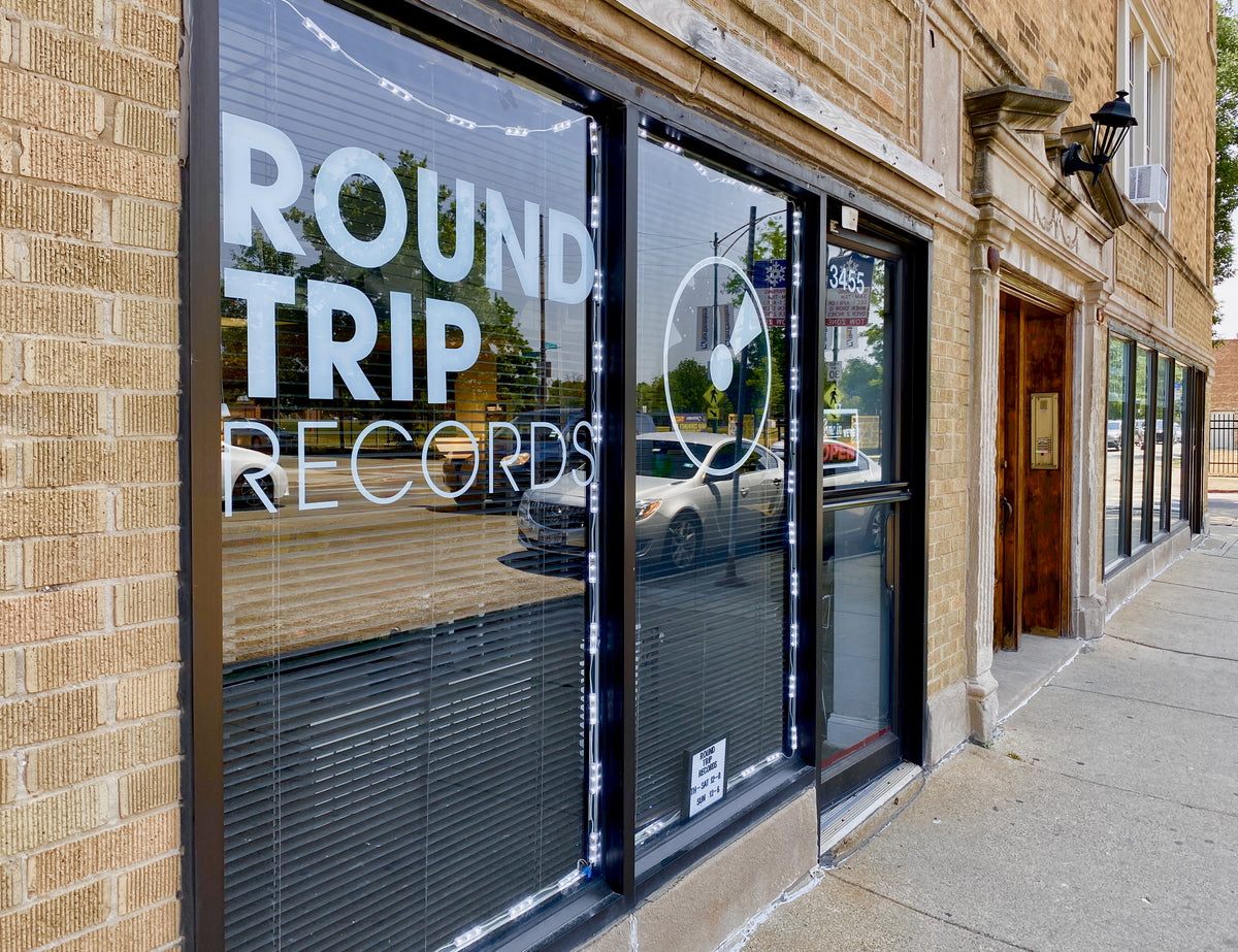Round Trip Records storefront at 3455 W Foster Ave in Chicago.