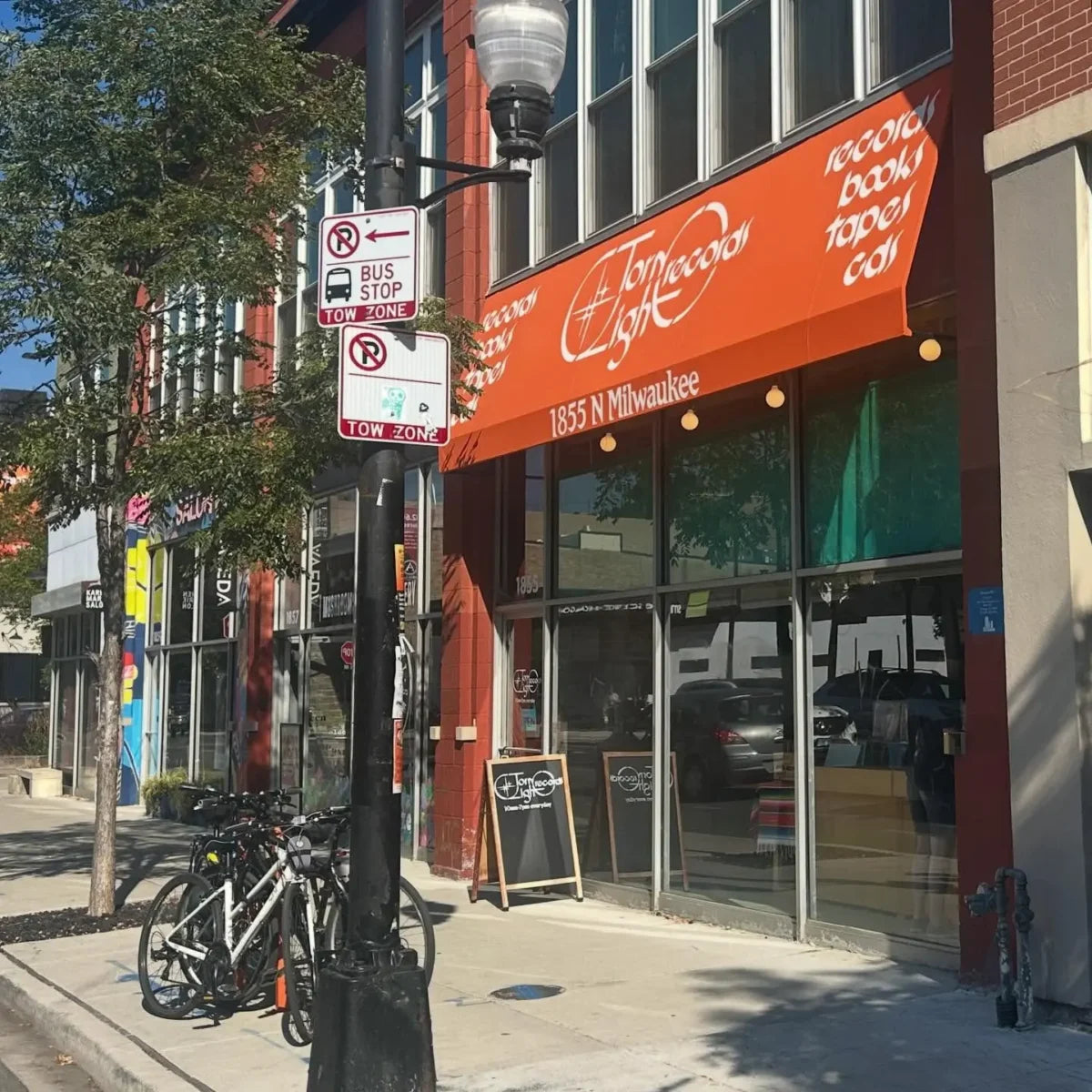 Torn Light Records storefront at 1855 N Milwaukee Ave in Chicago.