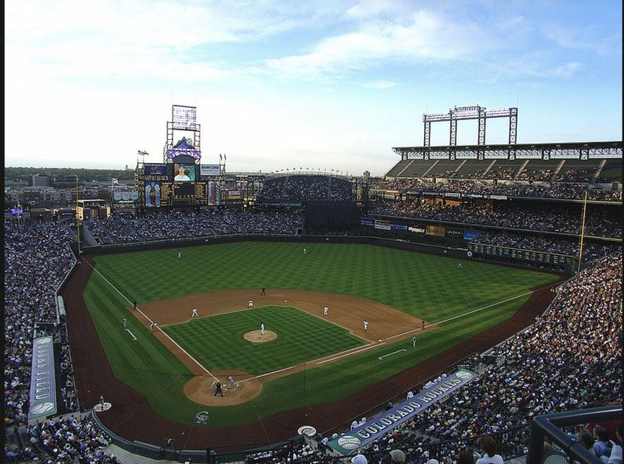 Coors Field seating bowl and baseball diamond in Denver