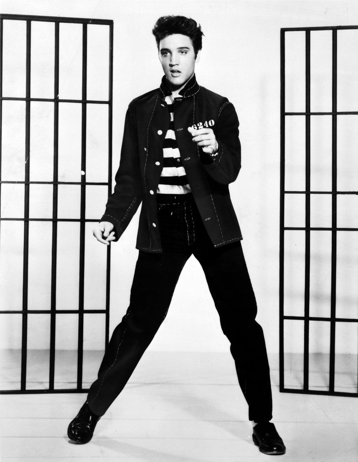 Elvis Presley in a publicity photograph for Jailhouse Rock