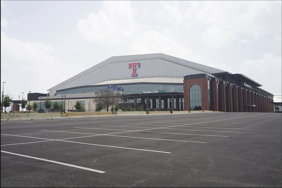 Globe Life Field exterior in Arlington in 2020