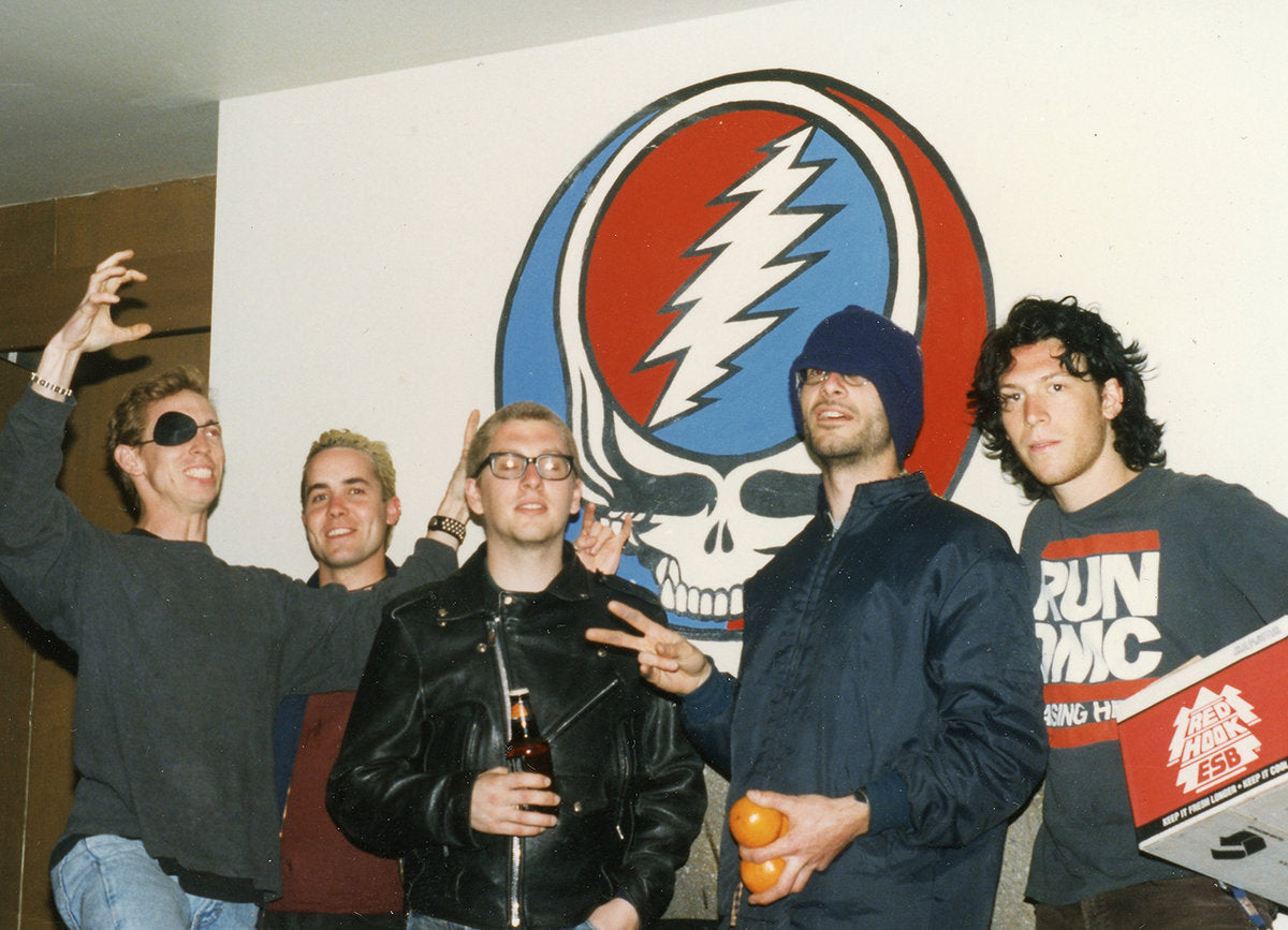 Hurl in a group photograph from the band's archive