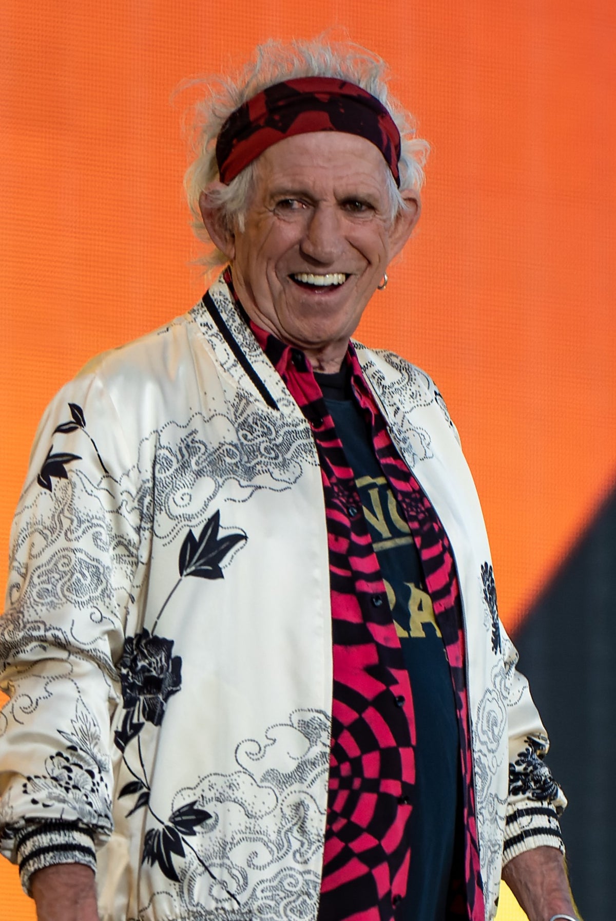 Keith Richards playing guitar in Hyde Park