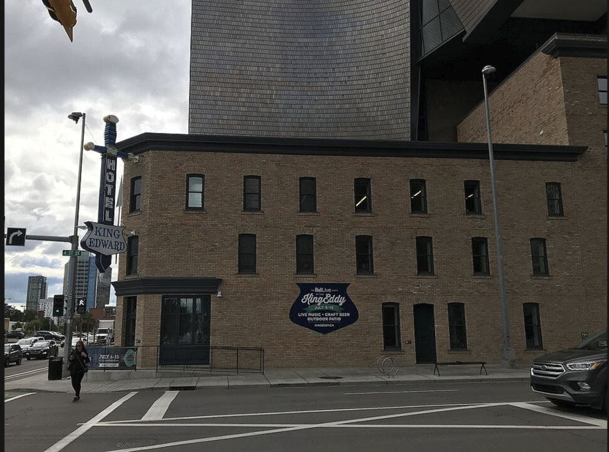 Restored King Eddy building integrated into Studio Bell in Calgary