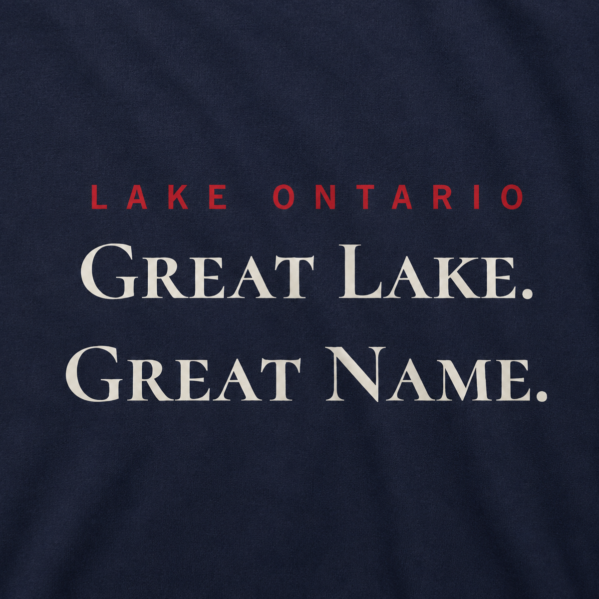 Lake Ontario Great Lake Great Name Tee