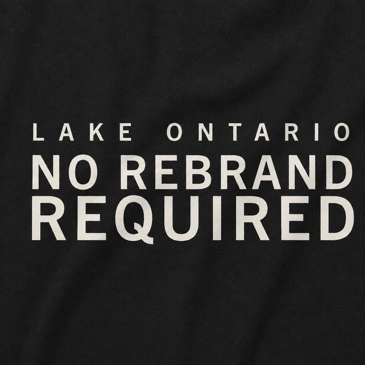 Lake Ontario No Rebrand Required Tee