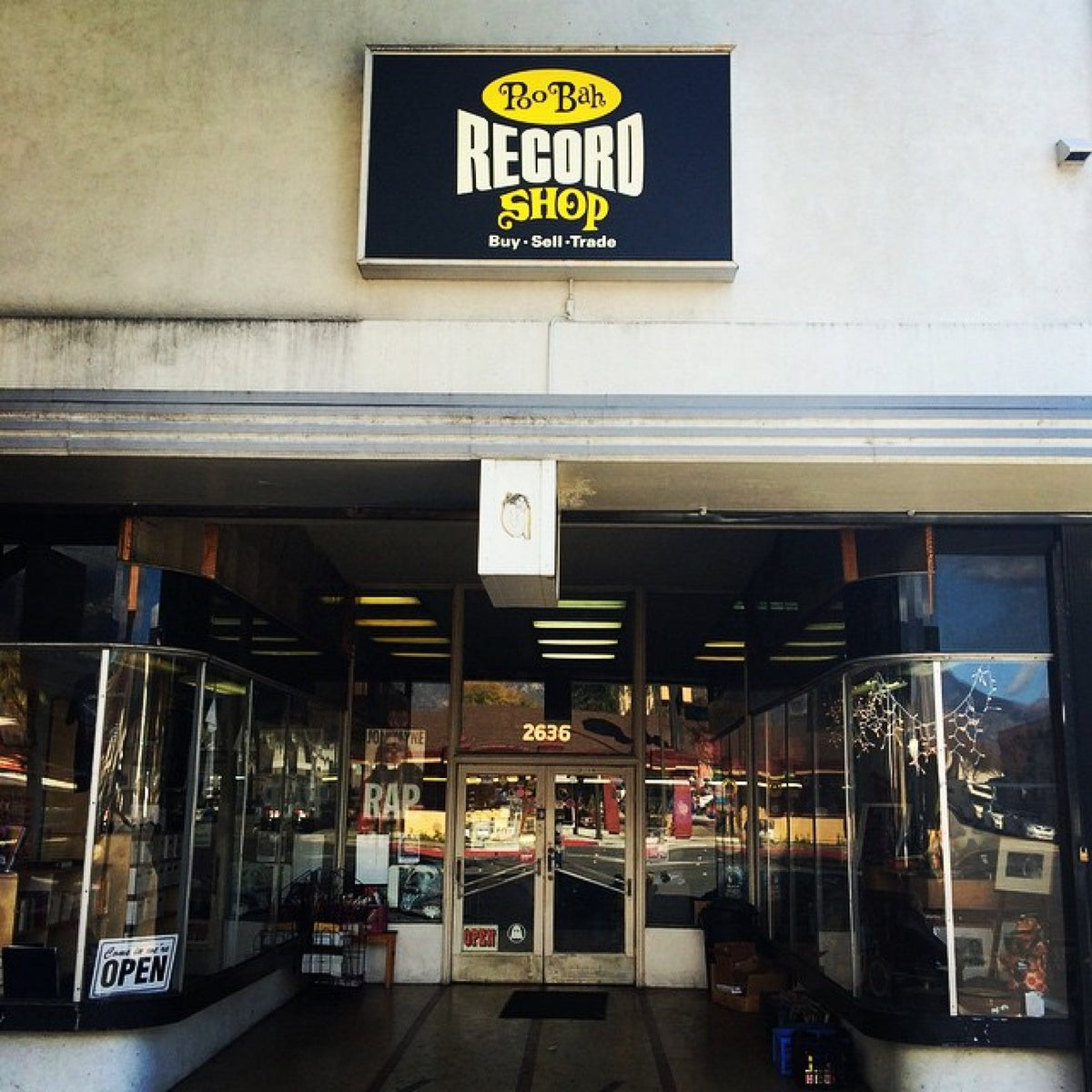 Poo-Bah Record Shop storefront at 2636 E Colorado Blvd in Pasadena.