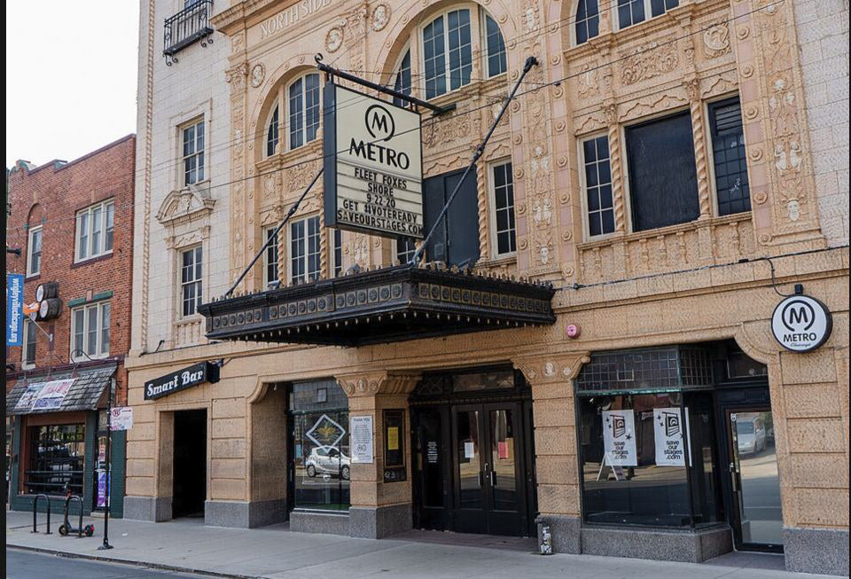 Metro Chicago marquee promoting Fleet Foxes' Shore in 2020