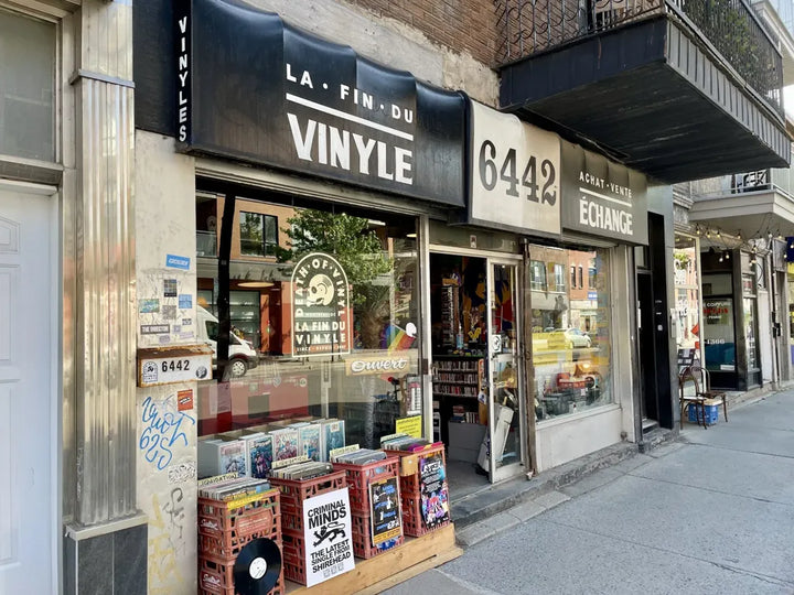 La Fin du Vinyle storefront and street number 6442 on Saint-Laurent.