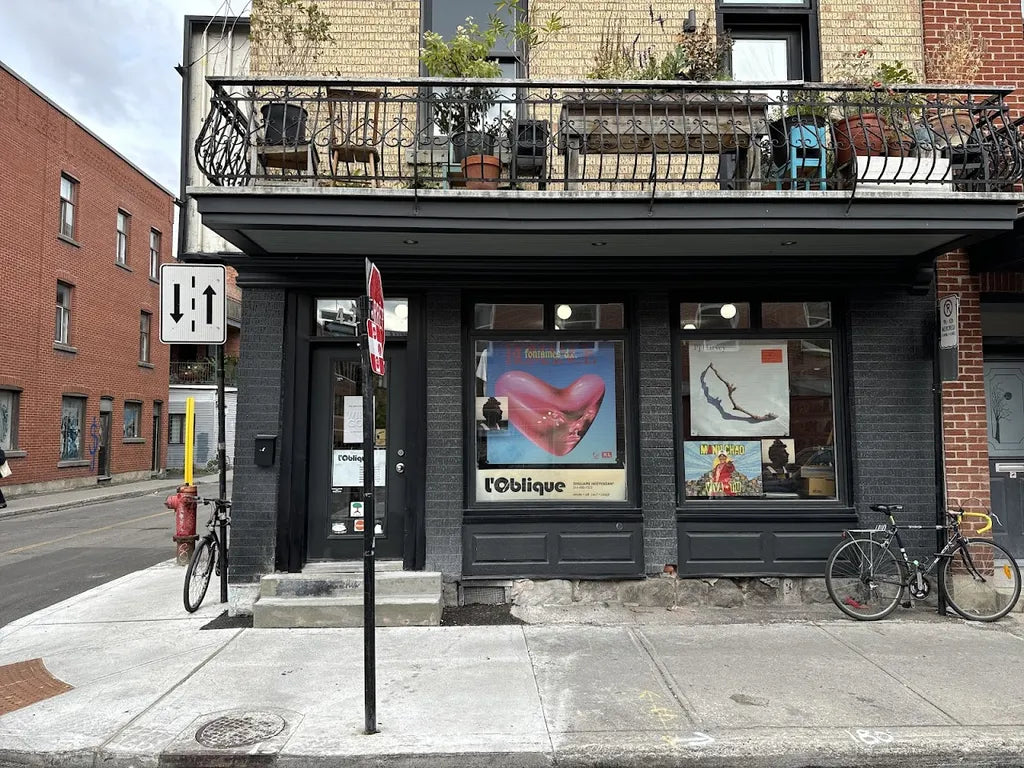 L’Oblique storefront on rue Rivard in Montréal.
