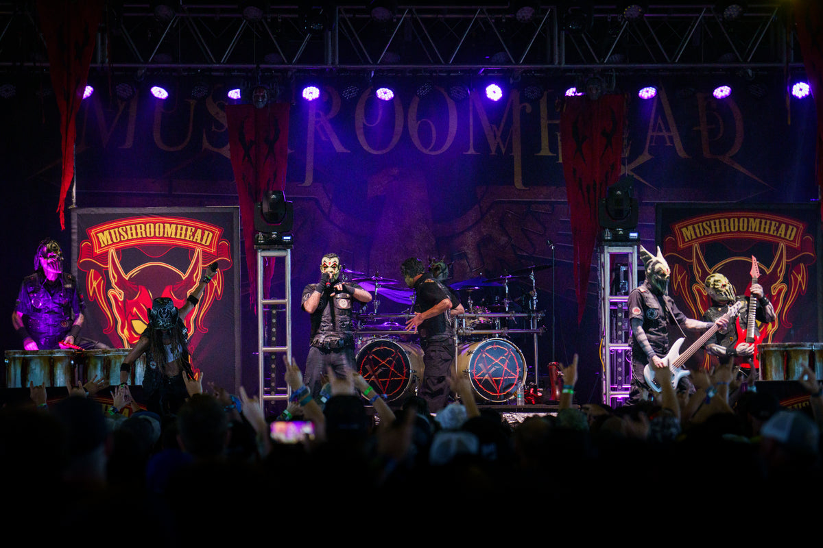 Mushroomhead performing at Rock Fest