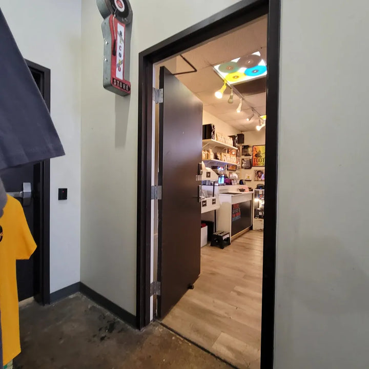Entrance into Swaggie Records’ downtown Nashville retail space.