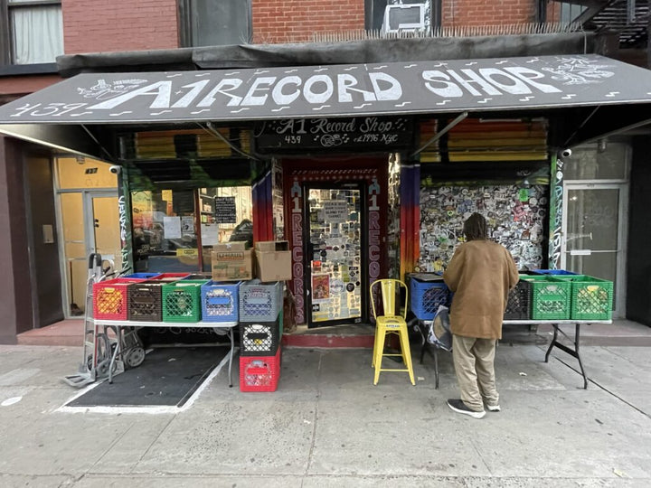A-1 Record Shop storefront at 439 E 6th St in New York City.