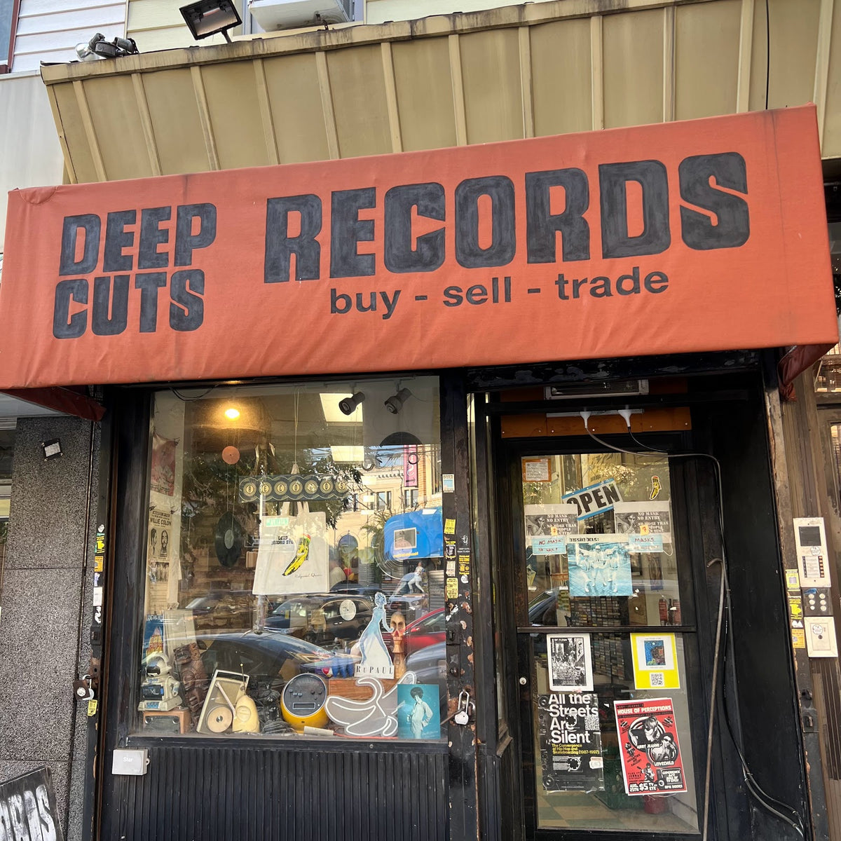 Deep Cuts Record Store storefront at 57-03 Catalpa Ave in New York City.