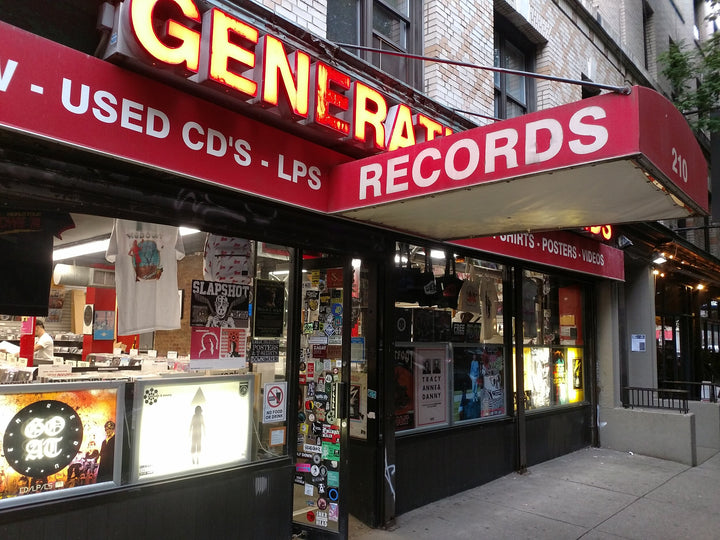 Generation Records storefront at 210 Thompson St in New York City.