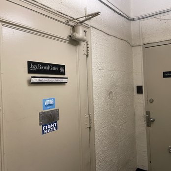 Entrance door to Jazz Record Center, Suite 804, at 236 W 26th Street in New York.