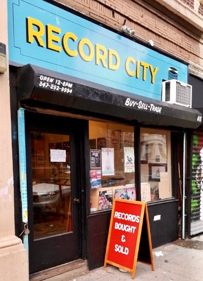 Record City storefront at 65 Fenimore St in New York City.