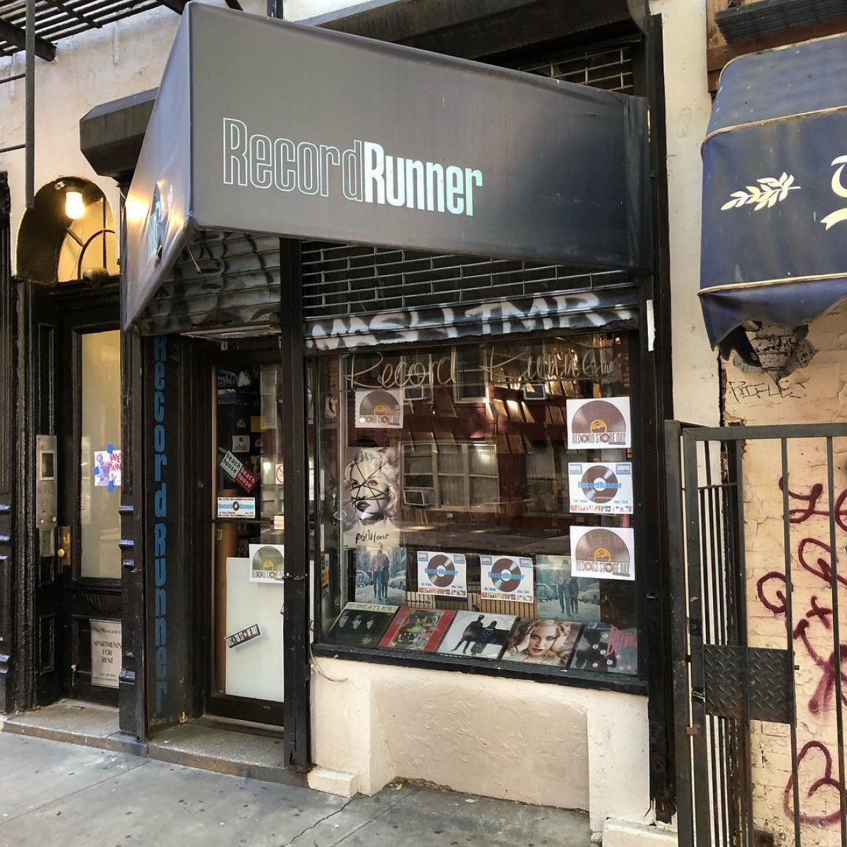 Record Runner storefront at 5 Jones St in New York City.