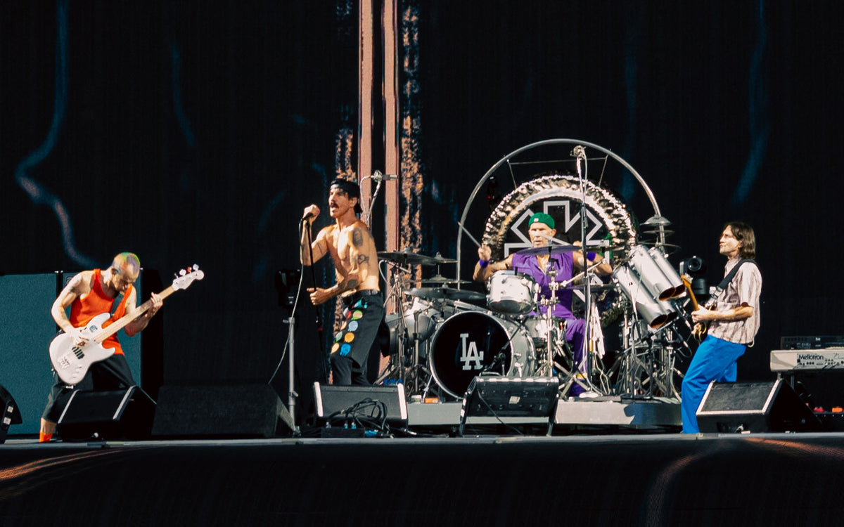 Red Hot Chili Peppers performing in London