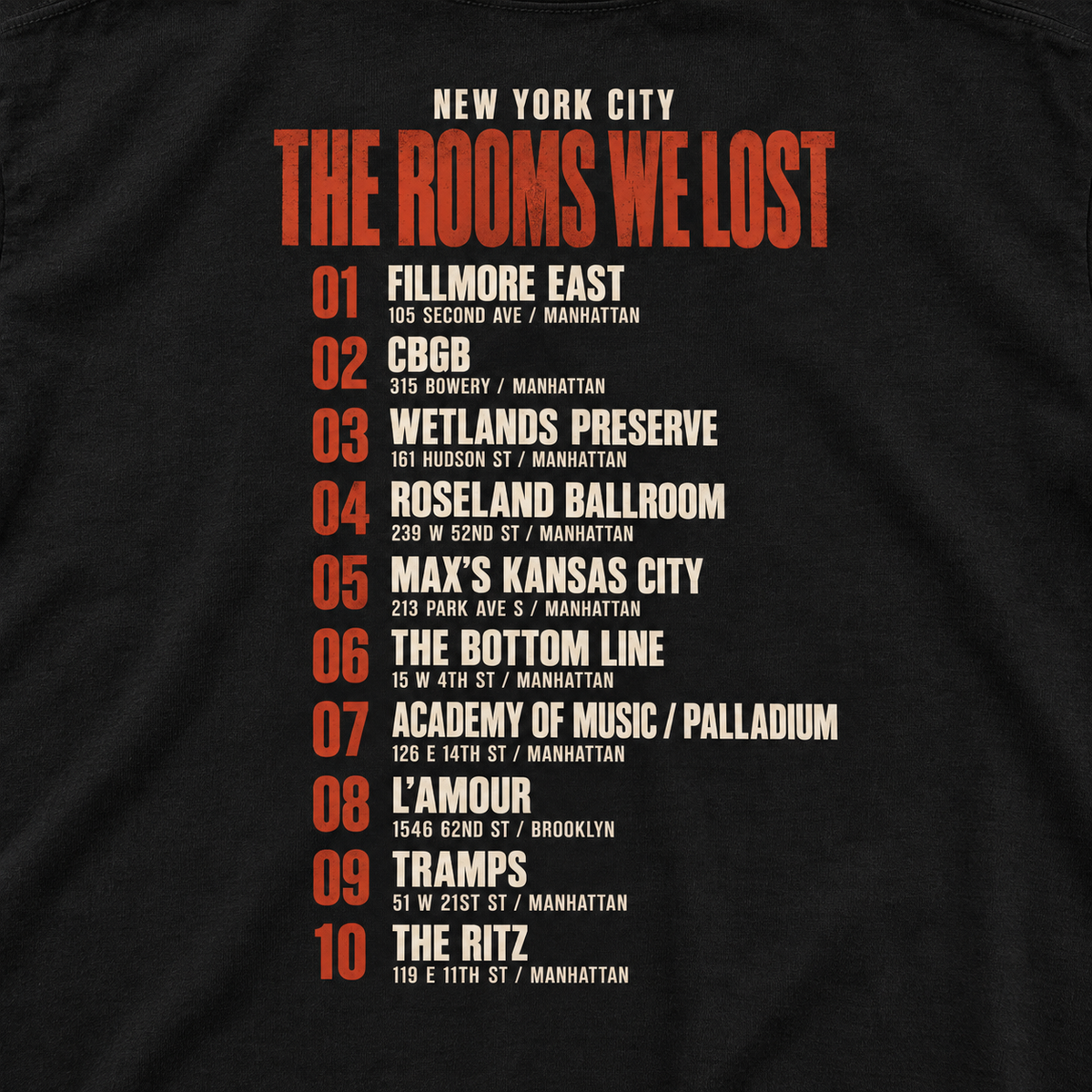 The Rooms We Lost: New York City Tee