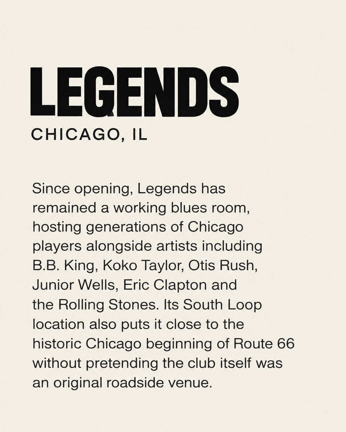 Still Playing: Buddy Guy’s Legends Route 66 Tee
