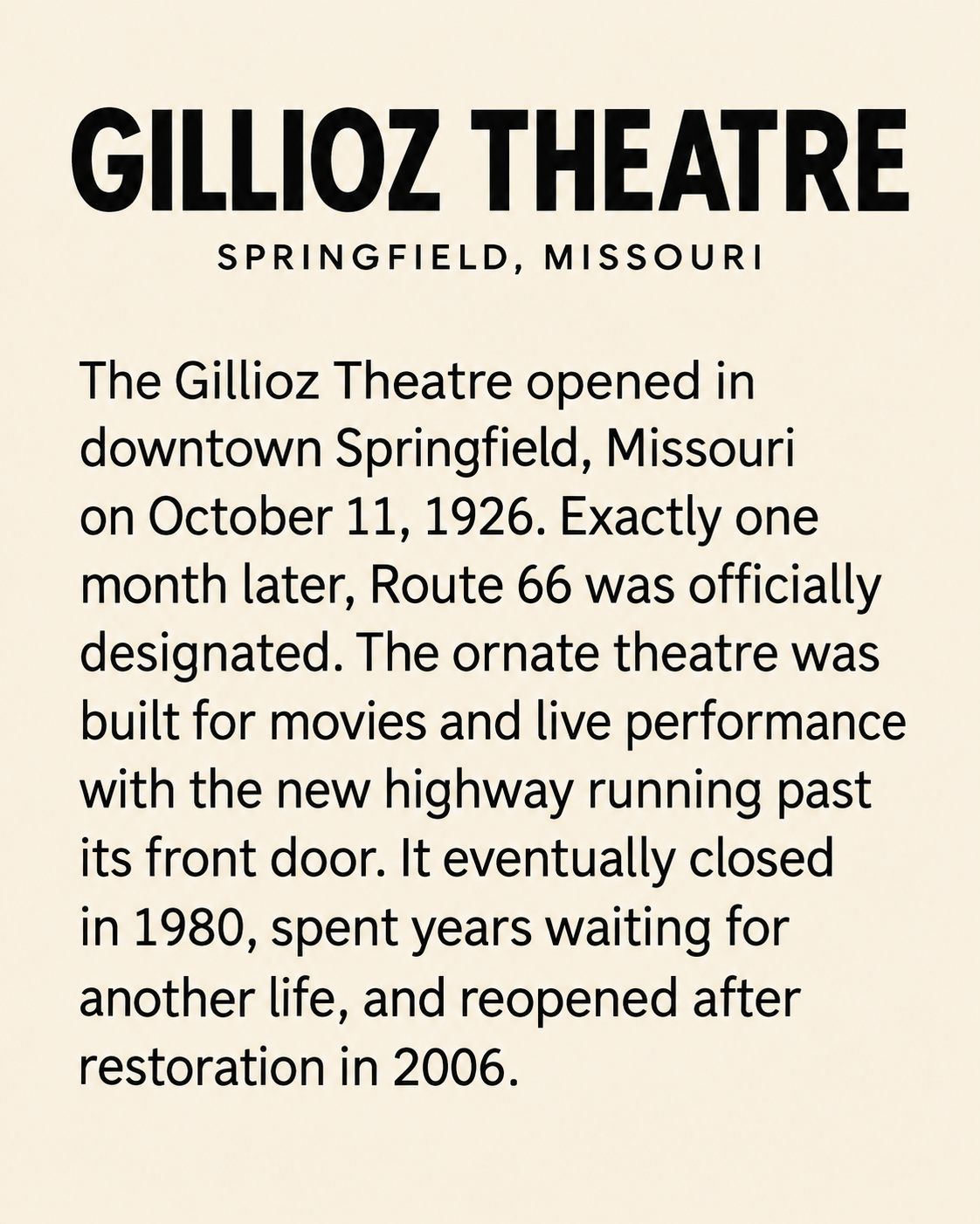 Still Playing: Gillioz Route 66 Tee