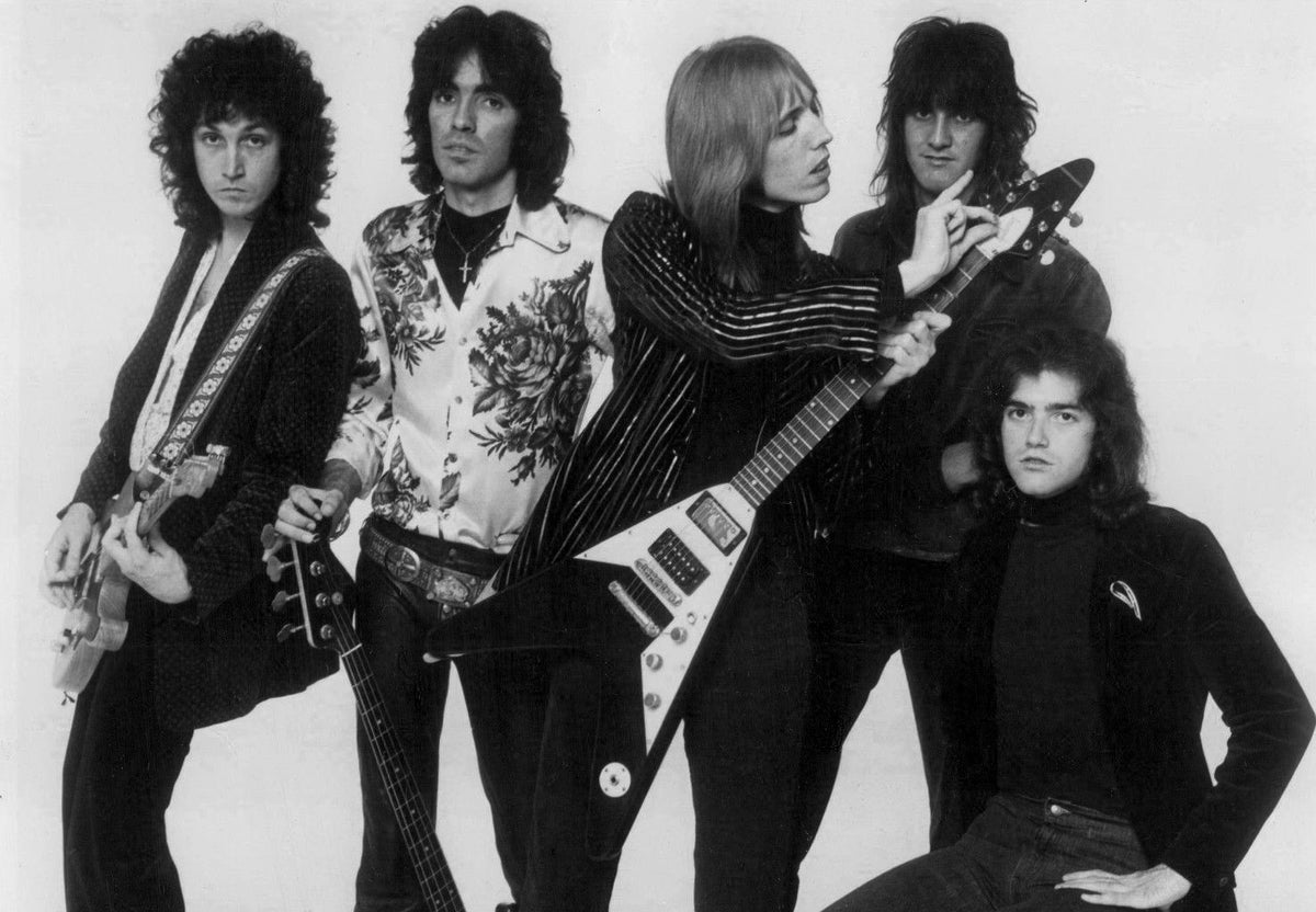 Tom Petty and the Heartbreakers in a 1977 publicity photograph