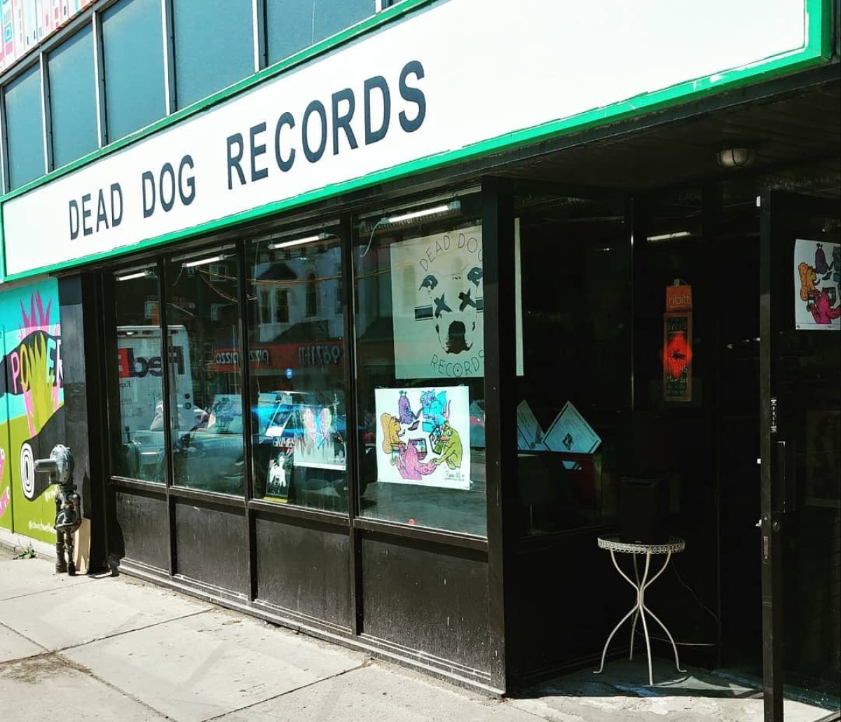Dead Dog Records Church storefront at 568 Church St in Toronto.