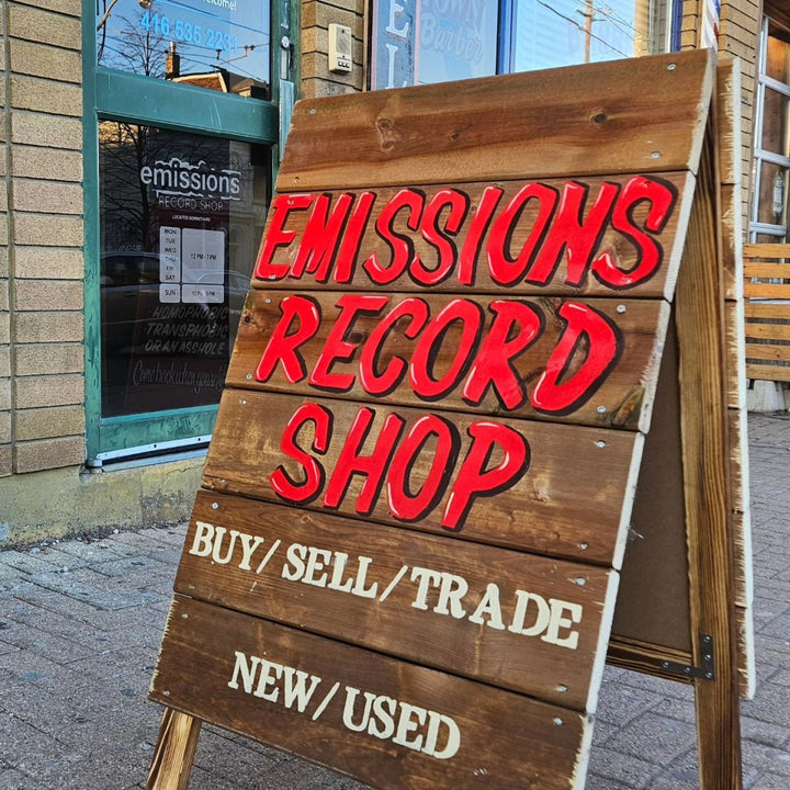 Emissions Record Shop storefront at 1114 Dundas St W in Toronto.