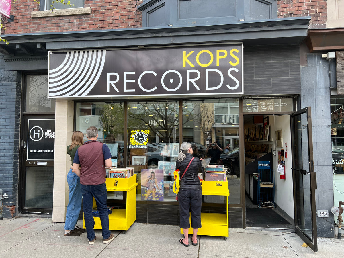 Kops Records Danforth storefront at 209 Danforth Ave in Toronto.