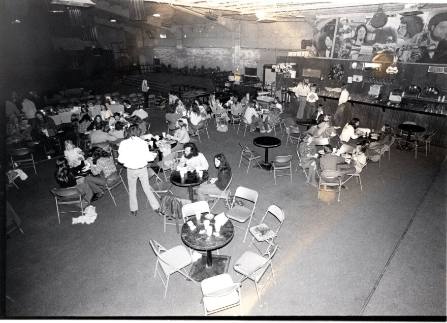 Audience seating inside Armadillo World Headquarters