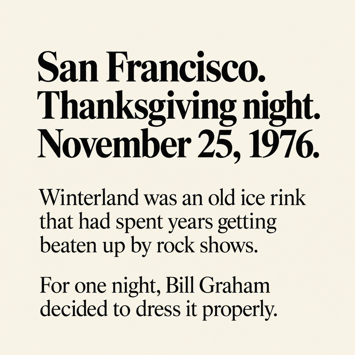 Winterland Thanksgiving 1976 Tee