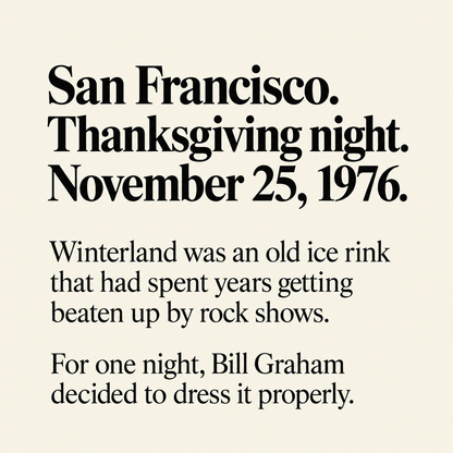 Winterland Thanksgiving 1976 Tee